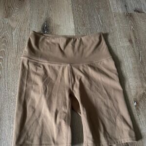 Varley Tan High Waisted Biker‎ Shorts Size S